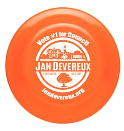 I'll be at city parks this summer, giving out frisbees.